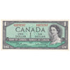 BC-37b-i 1954 Canada $1 Beattie-Rasminsky, E/Z, Uncirculated (MS60)