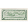 BC-37b-i 1954 Canada $1 Beattie-Rasminsky, F/P, AU-UNC