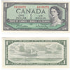 BC-37b-i 1954 Canada $1 Beattie-Rasminsky, F/P, UNC
