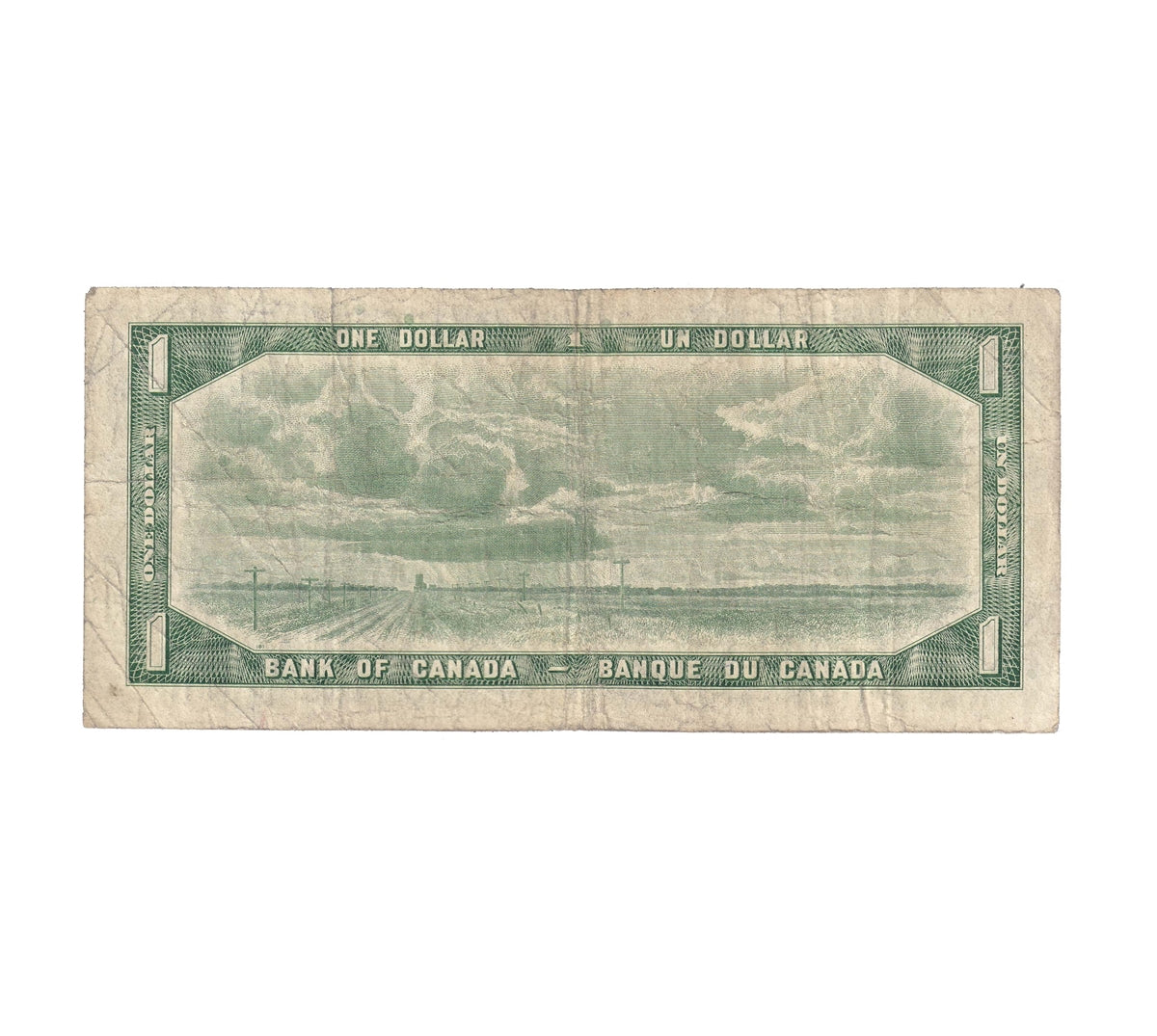 BC-37b-i 1954 Canada $1 Beattie-Rasminsky, H/F, CIRC