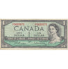 BC-37b-i 1954 Canada $1 Beattie-Rasminsky, H/F, F