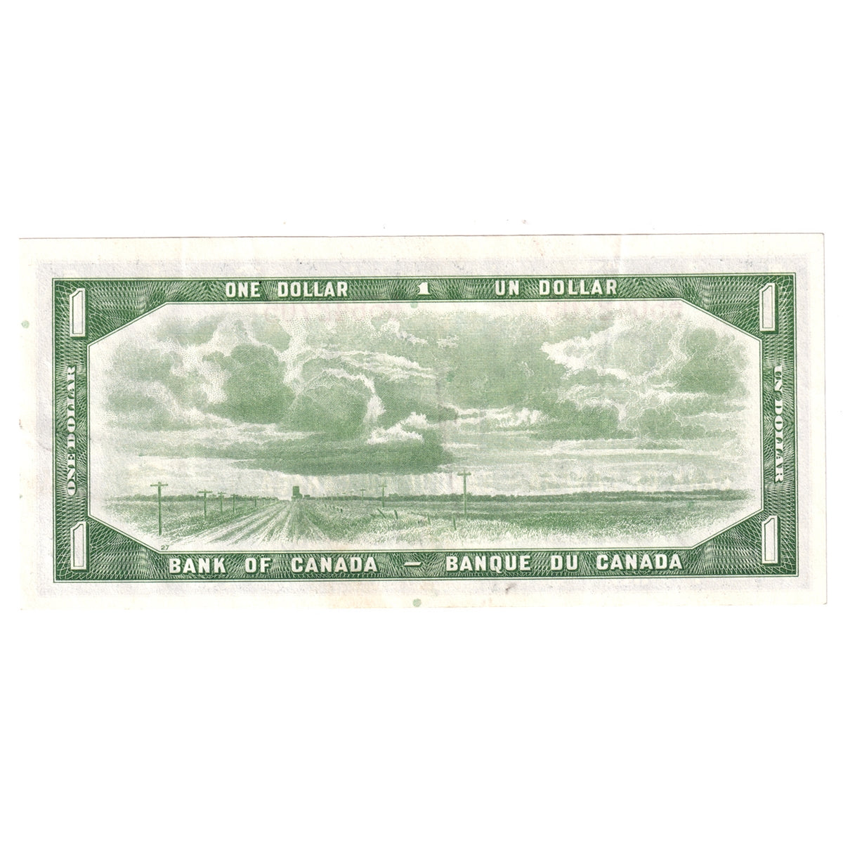 BC-37b-i 1954 Canada $1 Beattie-Rasminsky, I/M, Almost Uncirculated (AU50)