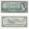 BC-37b-i 1954 Canada $1 Beattie-Rasminsky, I/M, AU-UNC (AU55)
