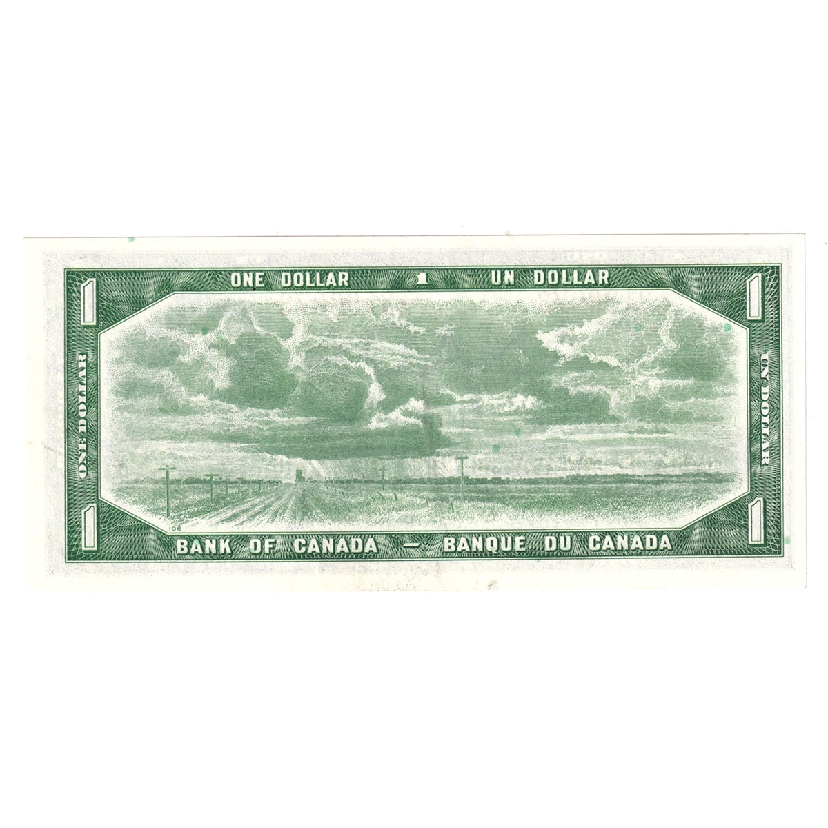BC-37b-i 1954 Canada $1 Beattie-Rasminsky, I/Z, AU-UNC (AU55)
