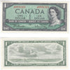 BC-37b-i 1954 Canada $1 Beattie-Rasminsky, J/M, Almost Uncirculated (AU50)