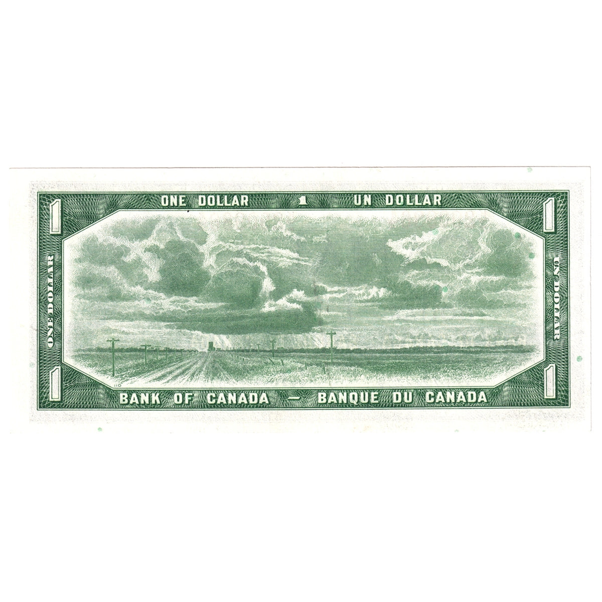 BC-37b-i 1954 Canada $1 Beattie-Rasminsky, K/Z, Uncirculated (MS60)