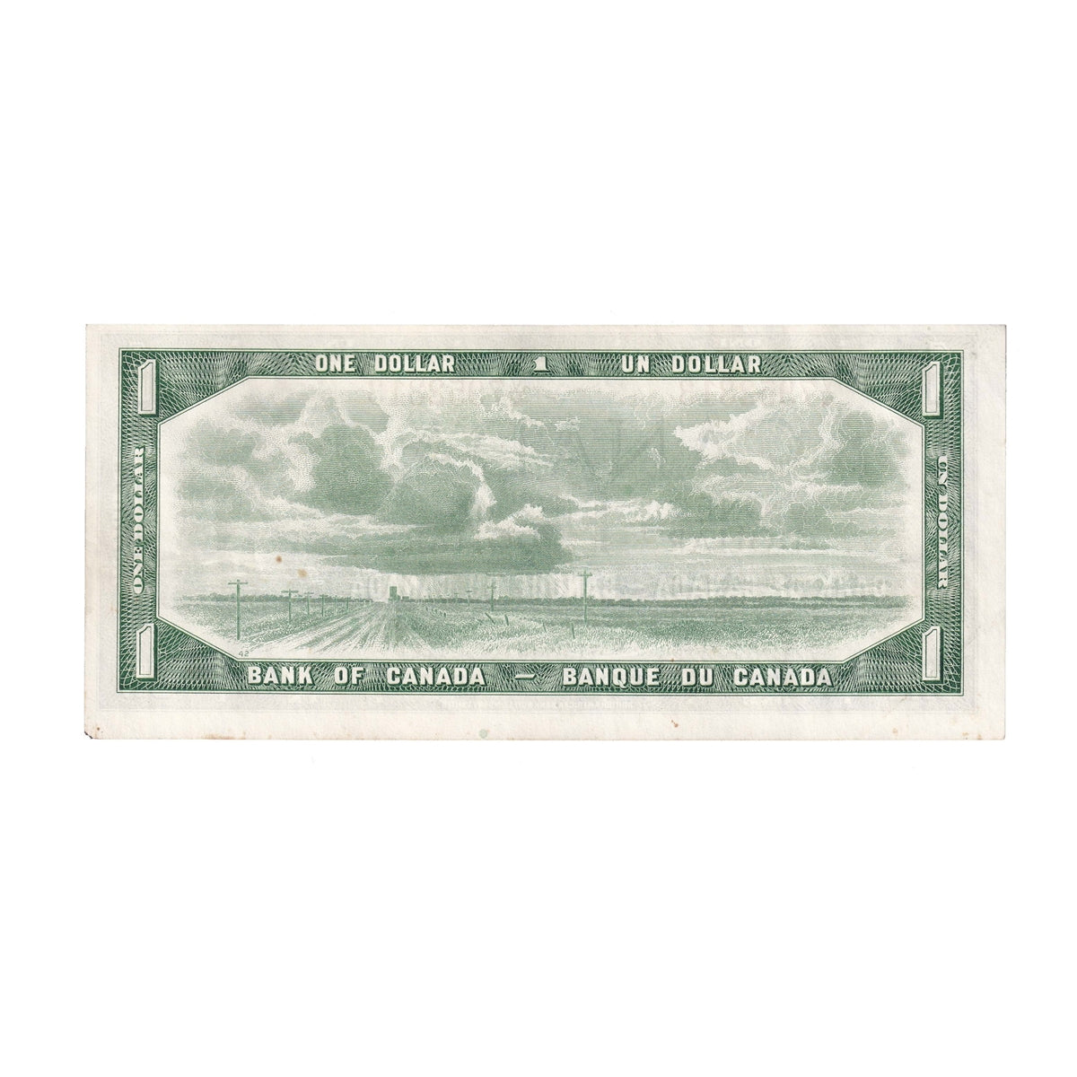 BC-37b-i 1954 Canada $1 Beattie-Rasminsky, V/M, Almost Uncirculated (AU50)