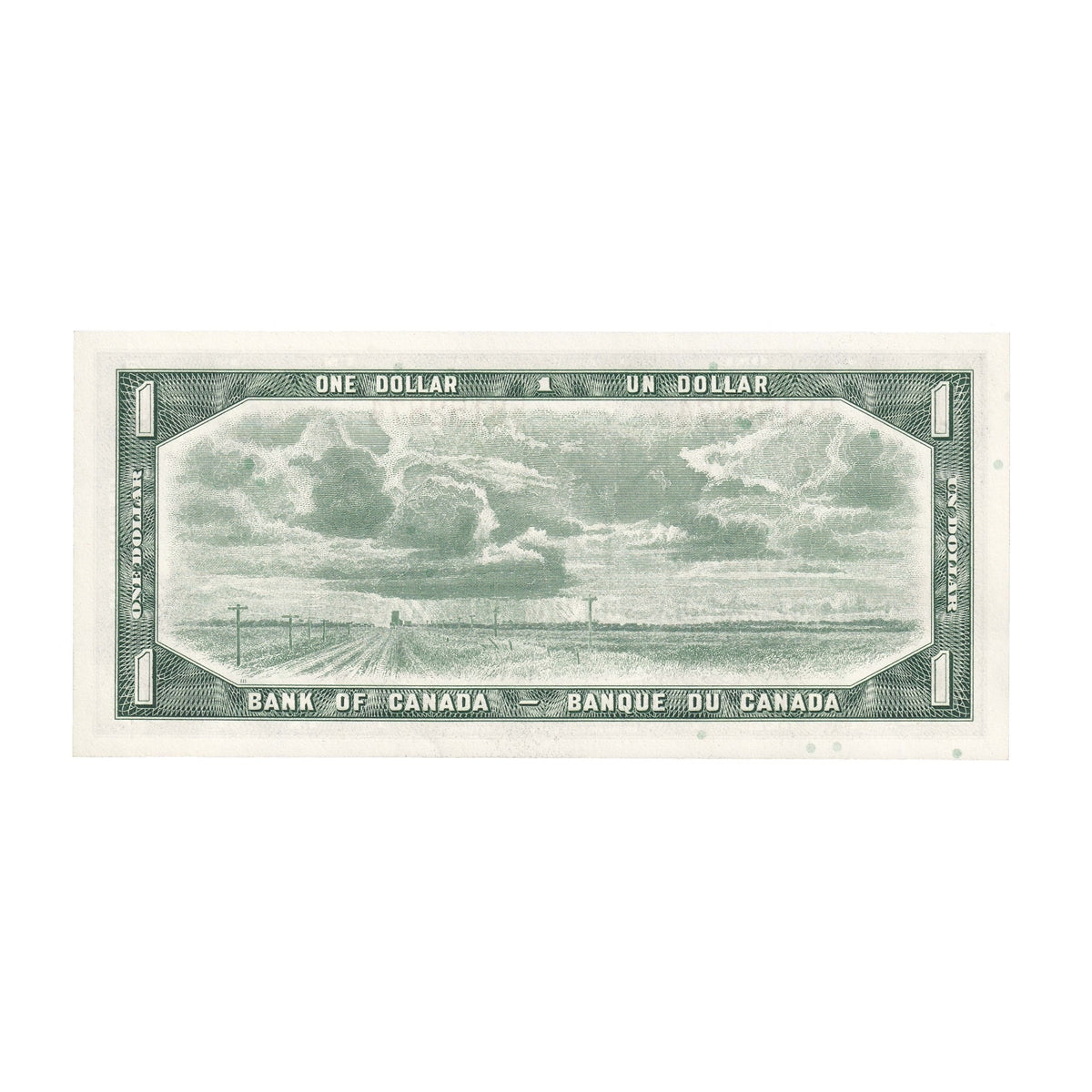 BC-37b-i 1954 Canada $1 Beattie-Rasminsky, L/Z, Choice Uncirculated (CUNC63)