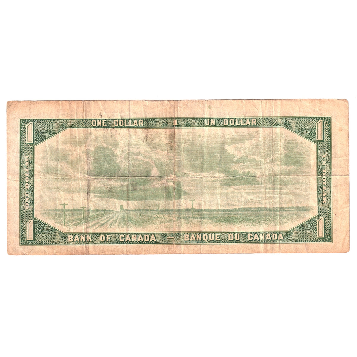 BC-37b-i 1954 Canada $1 Beattie-Rasminsky, M/P, circ