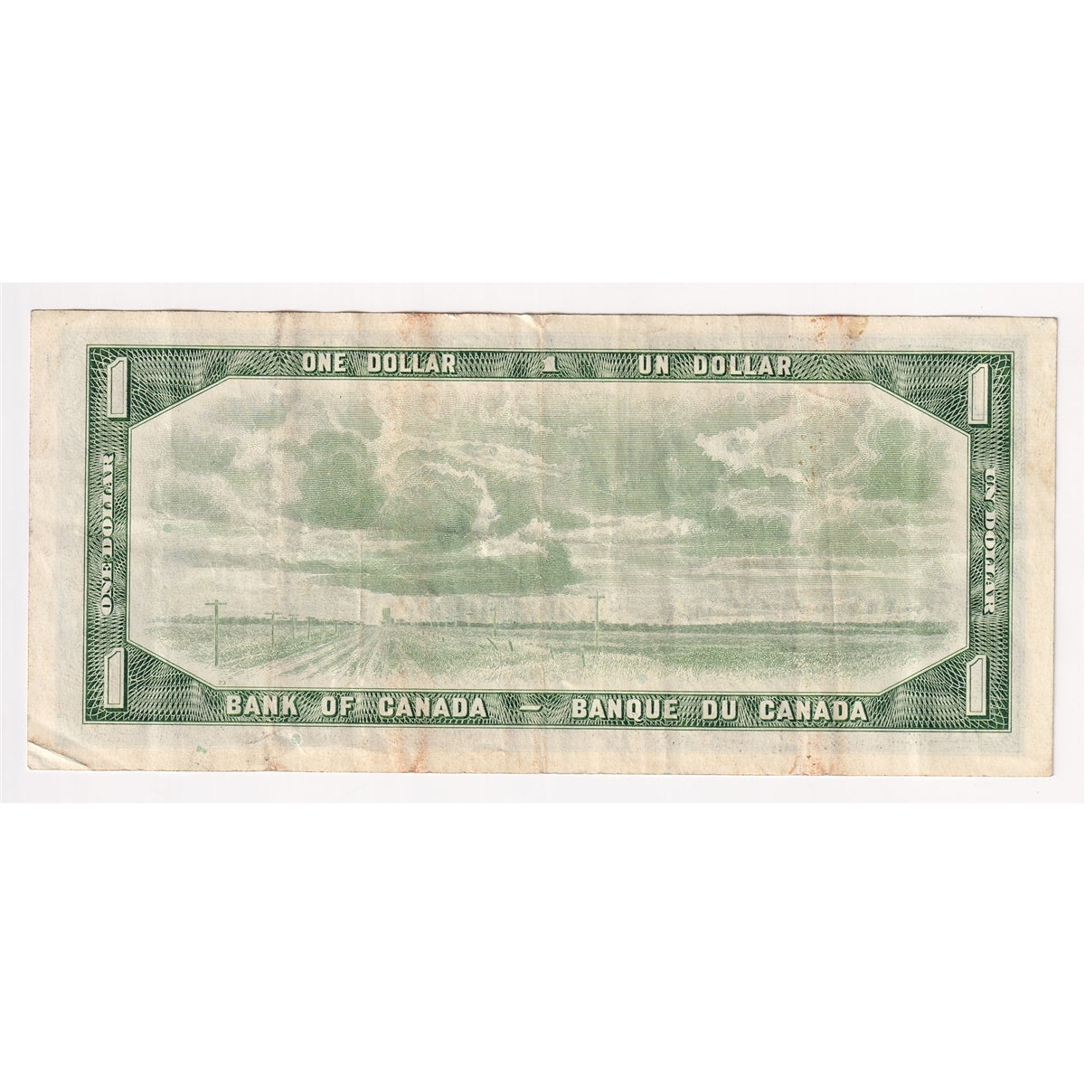 BC-37b-i 1954 Canada $1 Beattie-Rasminsky, M/P, Very Fine (VF20)