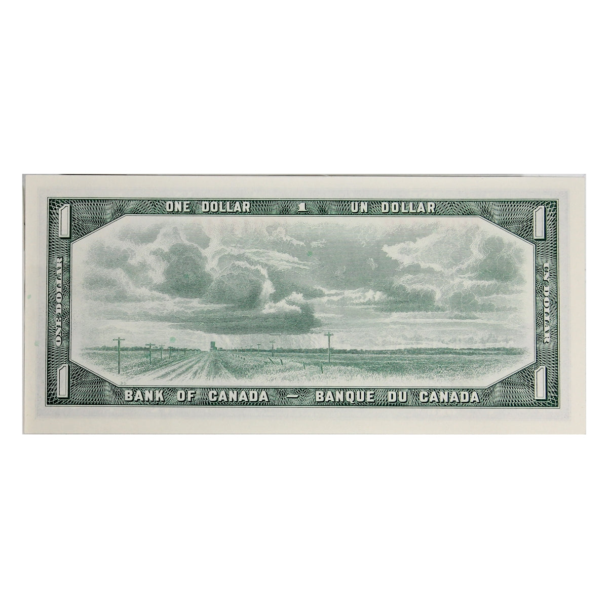 BC-37b-i 1954 Canada $1 Beattie-Rasminsky, O/M, Choice Uncirculated (CUNC63)
