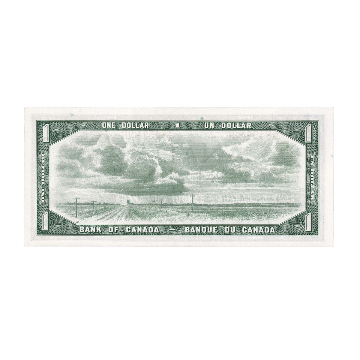 BC-37b-i 1954 Canada $1 Beattie-Rasminsky, S/M, Uncirculated (MS60)