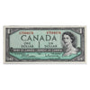 BC-37b-i 1954 Canada $1 Beattie-Rasminsky, S/Z, AU-UNC (AU55)