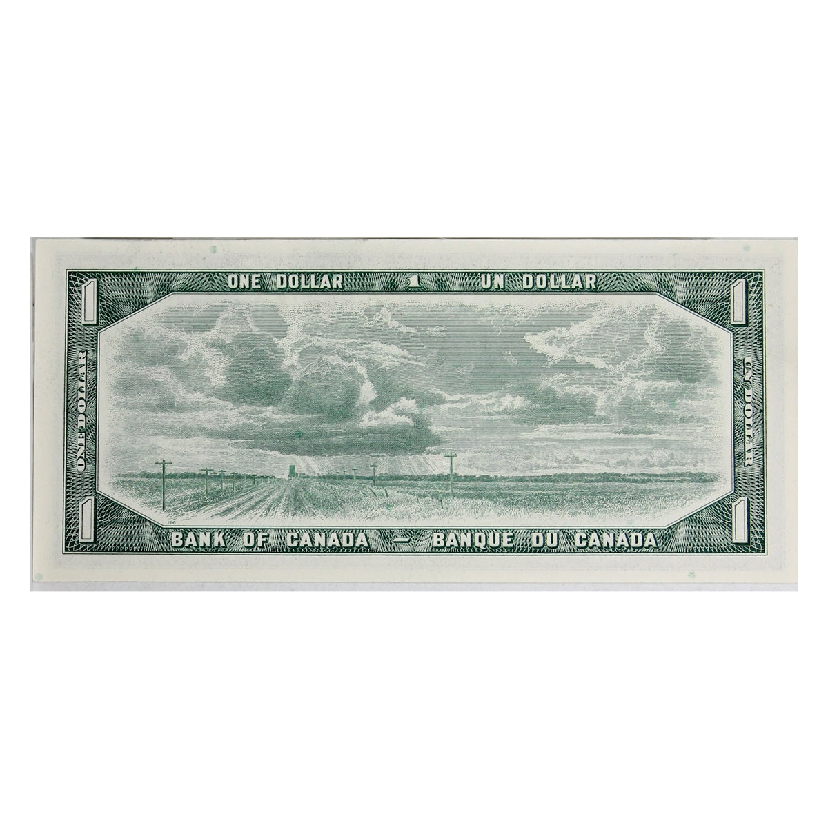 BC-37b-i 1954 Canada $1 Beattie-Rasminsky, S/Z, AU-UNC (AU55)