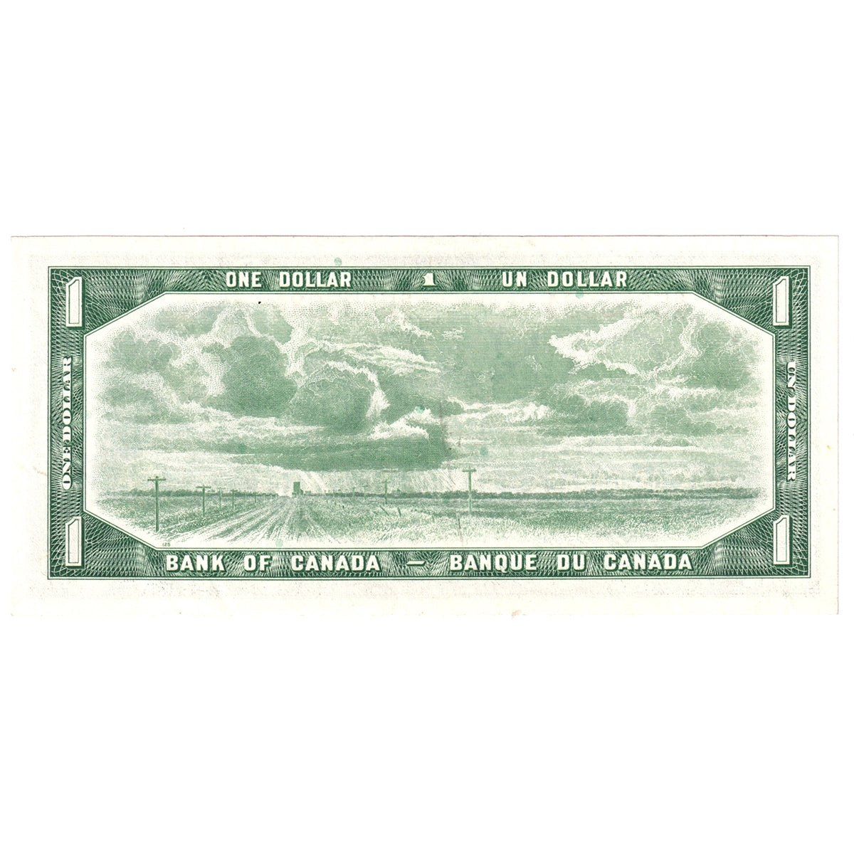 BC-37b-i 1954 Canada $1 Beattie-Rasminsky, S/Z, Uncirculated (MS60)