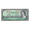 BC-37b-i 1954 Canada $1 Beattie-Rasminsky, T/M, Almost Uncirculated (AU50)