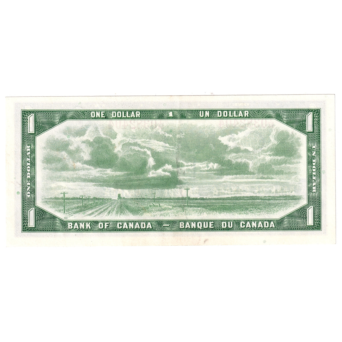 BC-37b-i 1954 Canada $1 Beattie-Rasminsky, T/M, Almost Uncirculated (AU50)