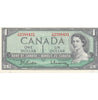 BC-37b-i 1954 Canada $1 Beattie-Rasminsky, T/M, AU-UNC (AU55)