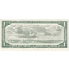 BC-37b-i 1954 Canada $1 Beattie-Rasminsky, T/M, AU-UNC (AU55)