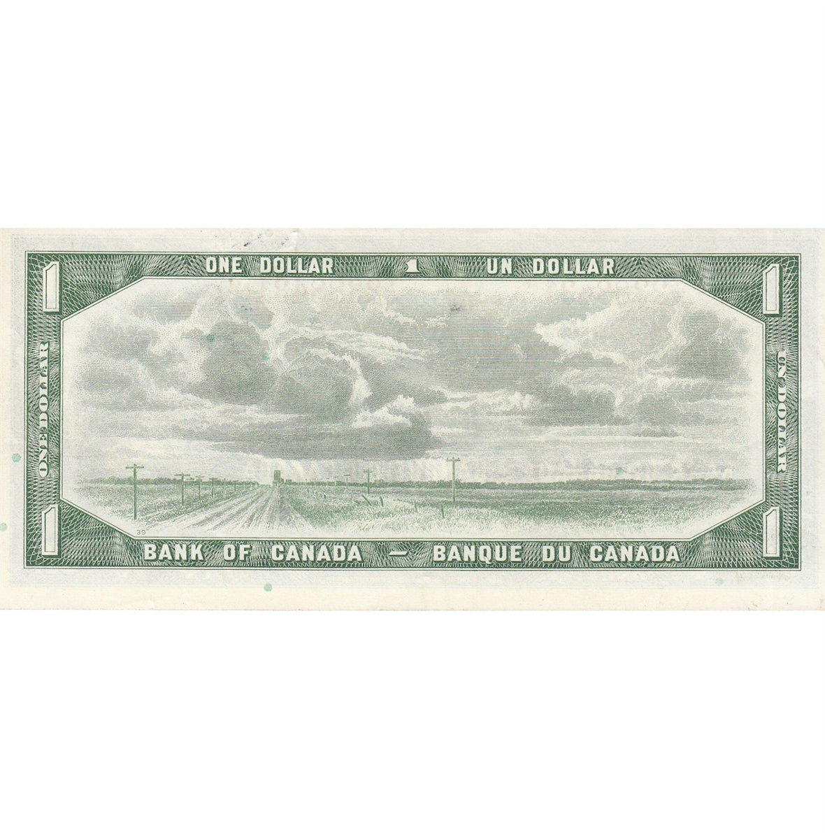 BC-37b-i 1954 Canada $1 Beattie-Rasminsky, T/M, AU-UNC (AU55)
