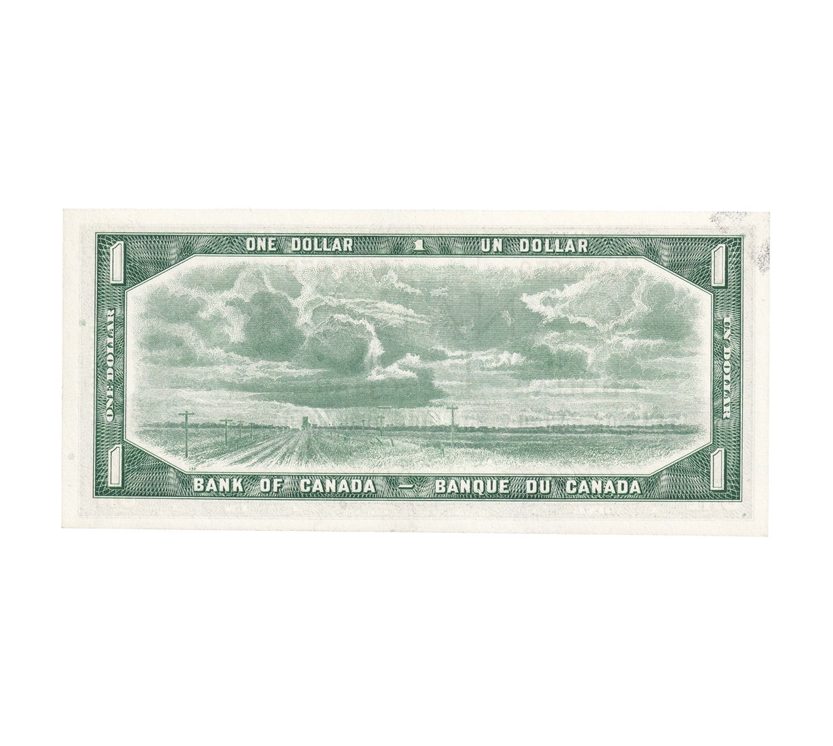 BC-37b-i 1954 Canada $1 Beattie-Rasminsky, T/Z, Uncirculated (MS60)
