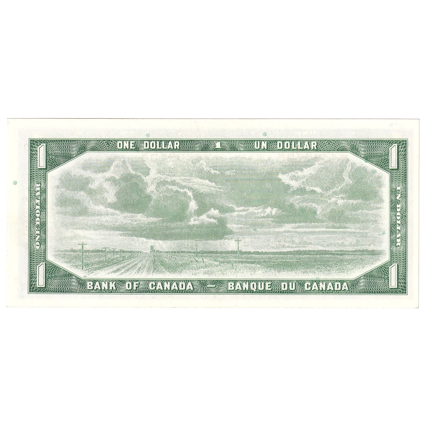 BC-37b-i 1954 Canada $1 Beattie-Rasminsky, U/P, Uncirculated (MS60)