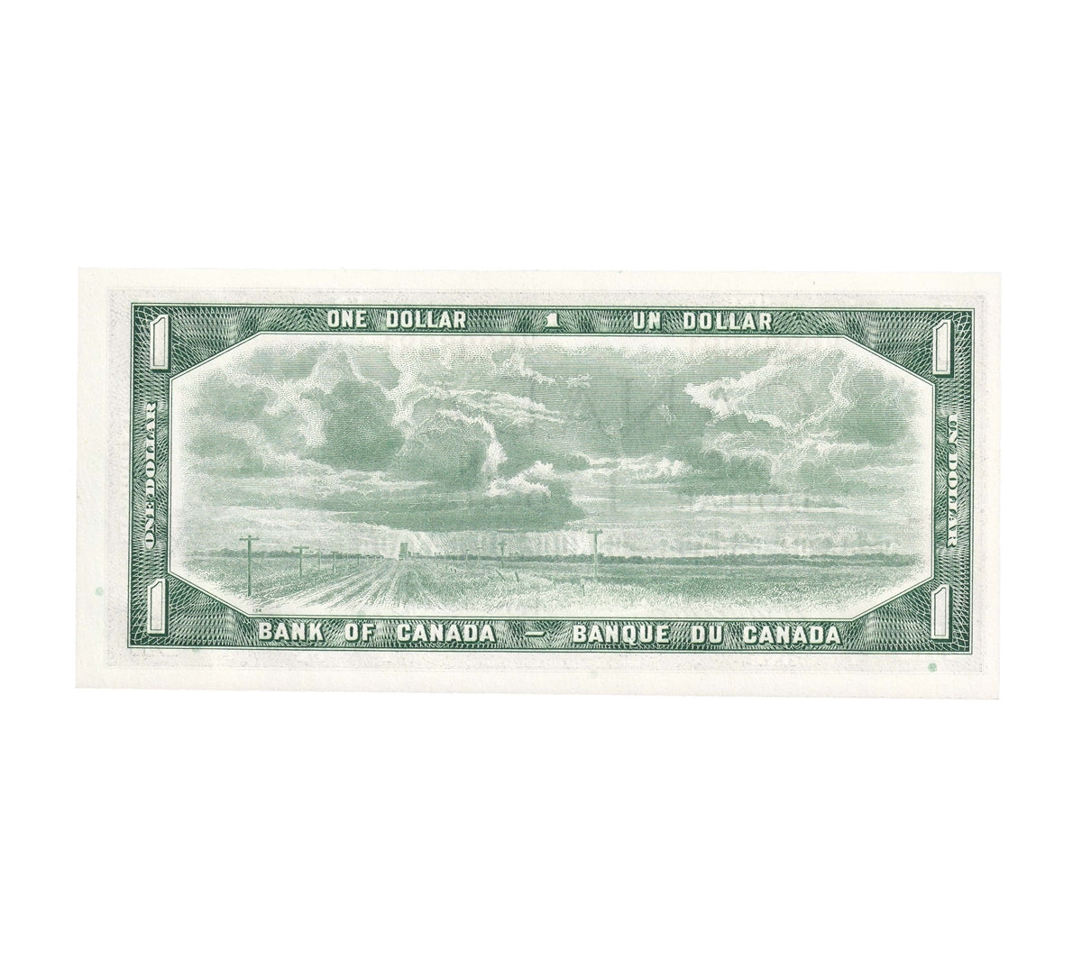 BC-37b-i 1954 Canada $1 Beattie-Rasminsky, U/Z, Choice Uncirculated (CUNC63)