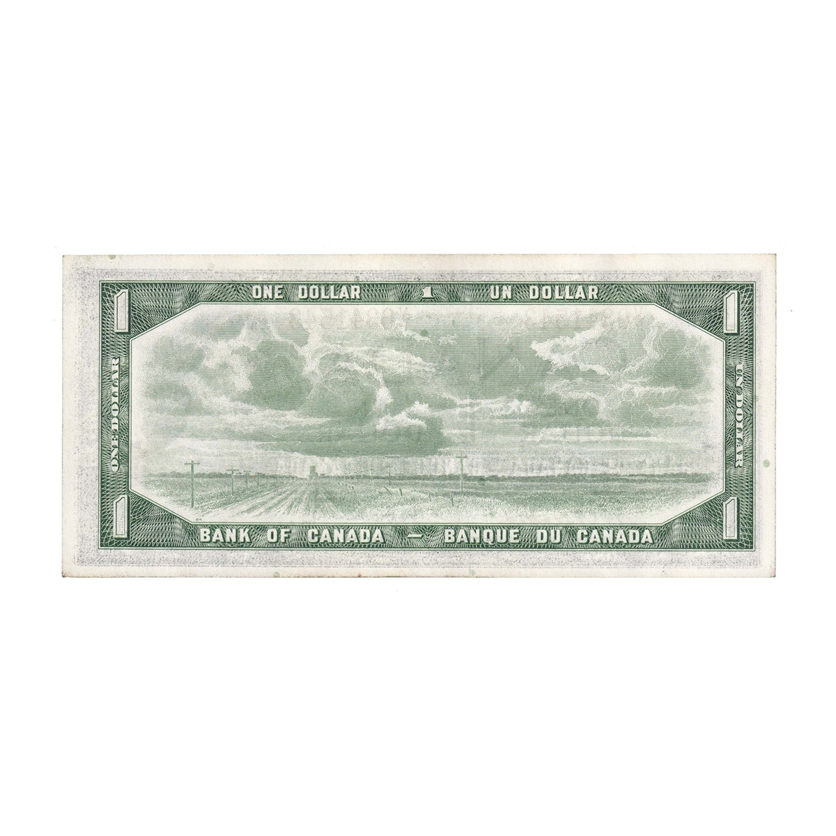 BC-37b-i 1954 Canada $1 Beattie-Rasminsky, V/P, AU-UNC (AU55)