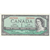 BC-37b-i 1954 Canada $1 Beattie-Rasminsky, W/Z, Almost Uncirculated (AU50)