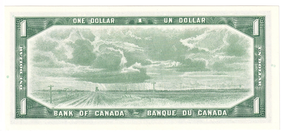 BC-37b-i 1954 Canada $1 Beattie-Rasminsky, W/Z, Choice Uncirculated (CUNC63)