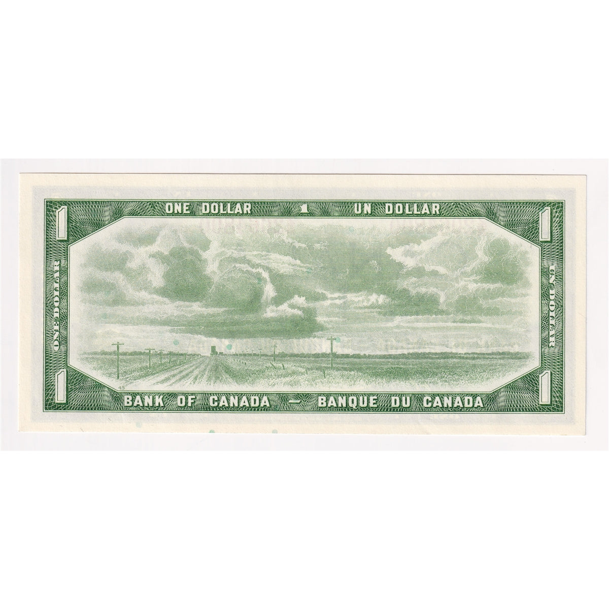 BC-37b-i 1954 Canada $1 Beattie-Rasminsky, Z/M, AU-UNC (AU55)