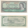 BC-37c 1954 Canada $1 Bouey-Rasminsky, I/F, Almost Uncirculated (AU50)