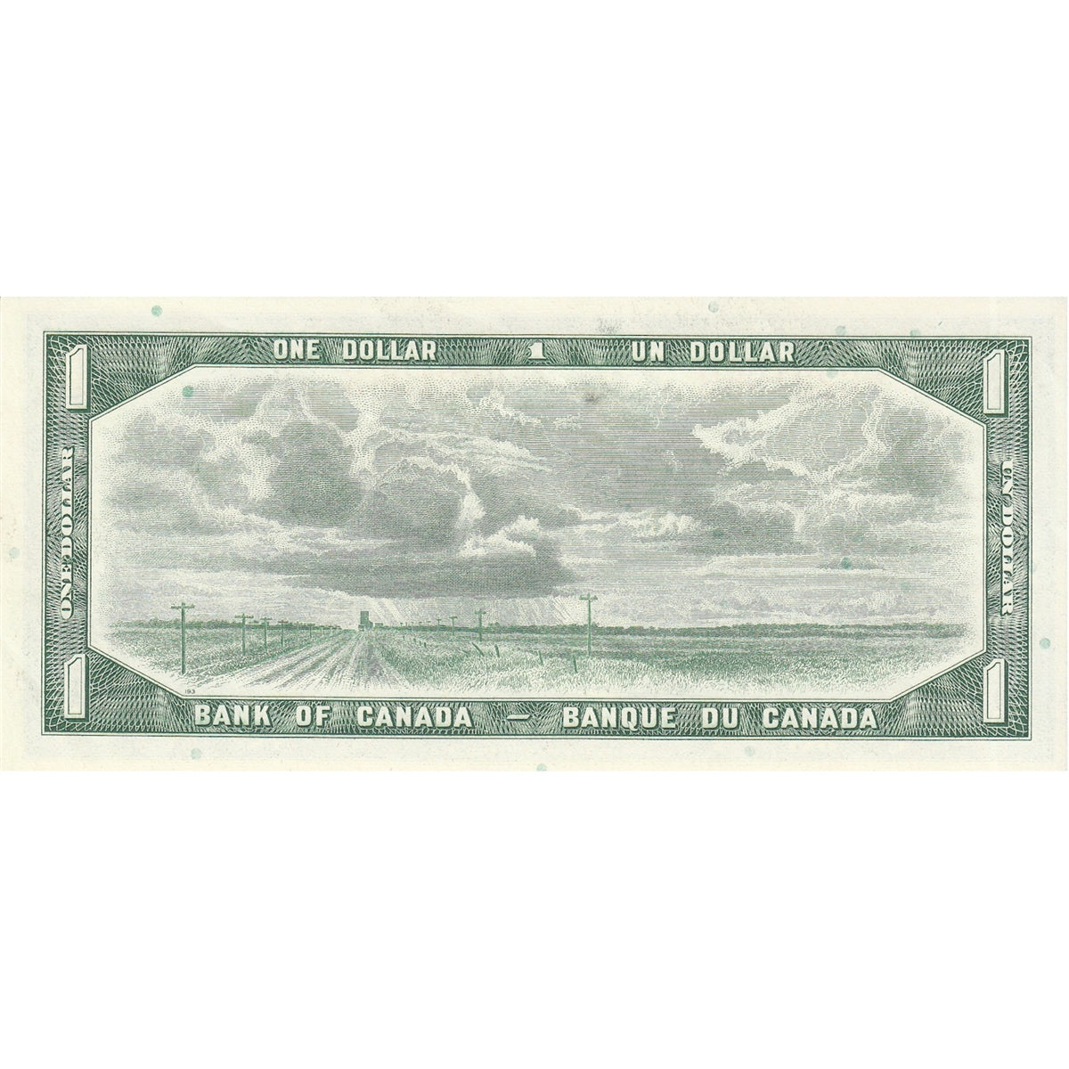 BC-37c 1954 Canada $1 Bouey-Rasminsky, L/F, AU-UNC (AU55)