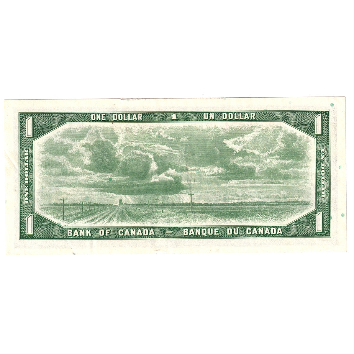 BC-37c 1954 Canada $1 Bouey-Rasminsky, M/F, Almost Uncirculated (AU50)