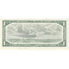 BC-37c 1954 Canada $1 Bouey-Rasminsky, N/F, Almost Uncirculated (AU50)