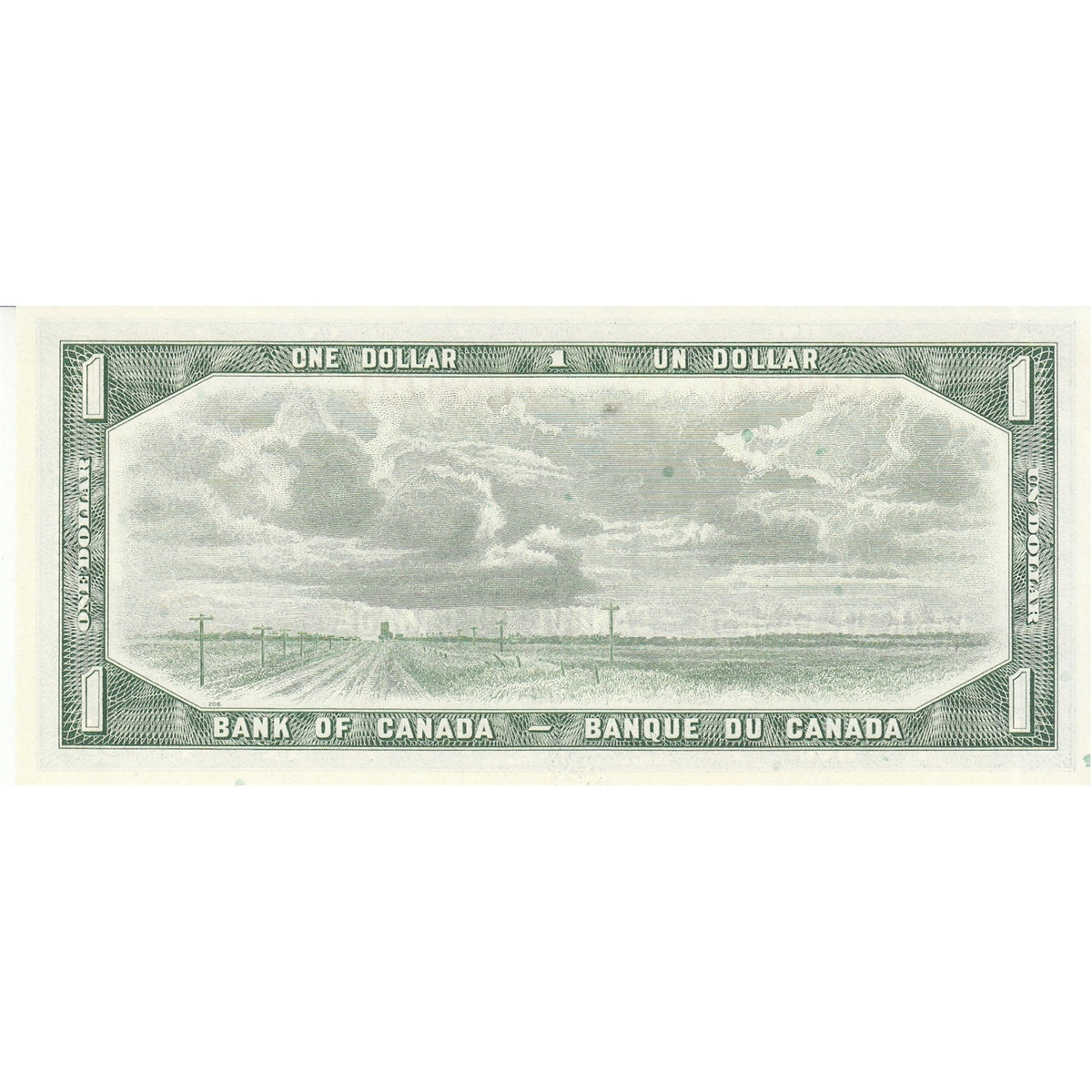 BC-37c 1954 Canada $1 Bouey-Rasminsky, S/F, AU-UNC (AU55)