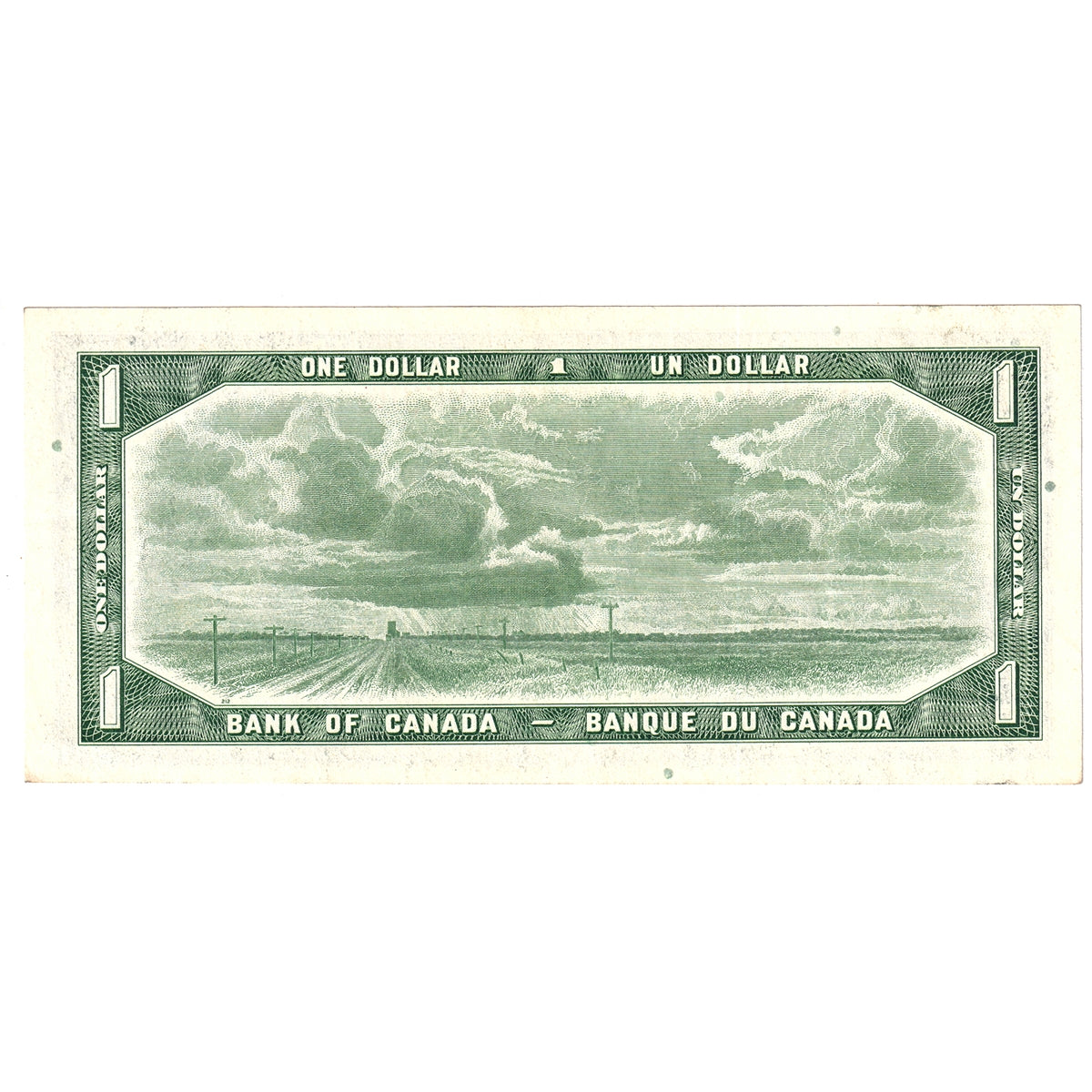 BC-37c 1954 Canada $1 Bouey-Rasminsky, V/F, Almost Uncirculated (AU50)