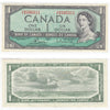 BC-37c 1954 Canada $1 Bouey-Rasminsky, V/F, VF-EF (VF30)