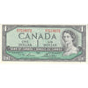 BC-37d 1954 Canada $1 Lawson-Bouey, B/I, AU