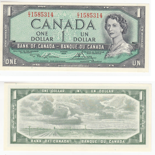 BC-37d 1954 Canada $1 Lawson-Bouey, C/I, CUNC