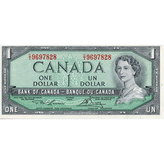 BC-37d 1954 Canada $1 Lawson-Bouey, C/I, UNC
