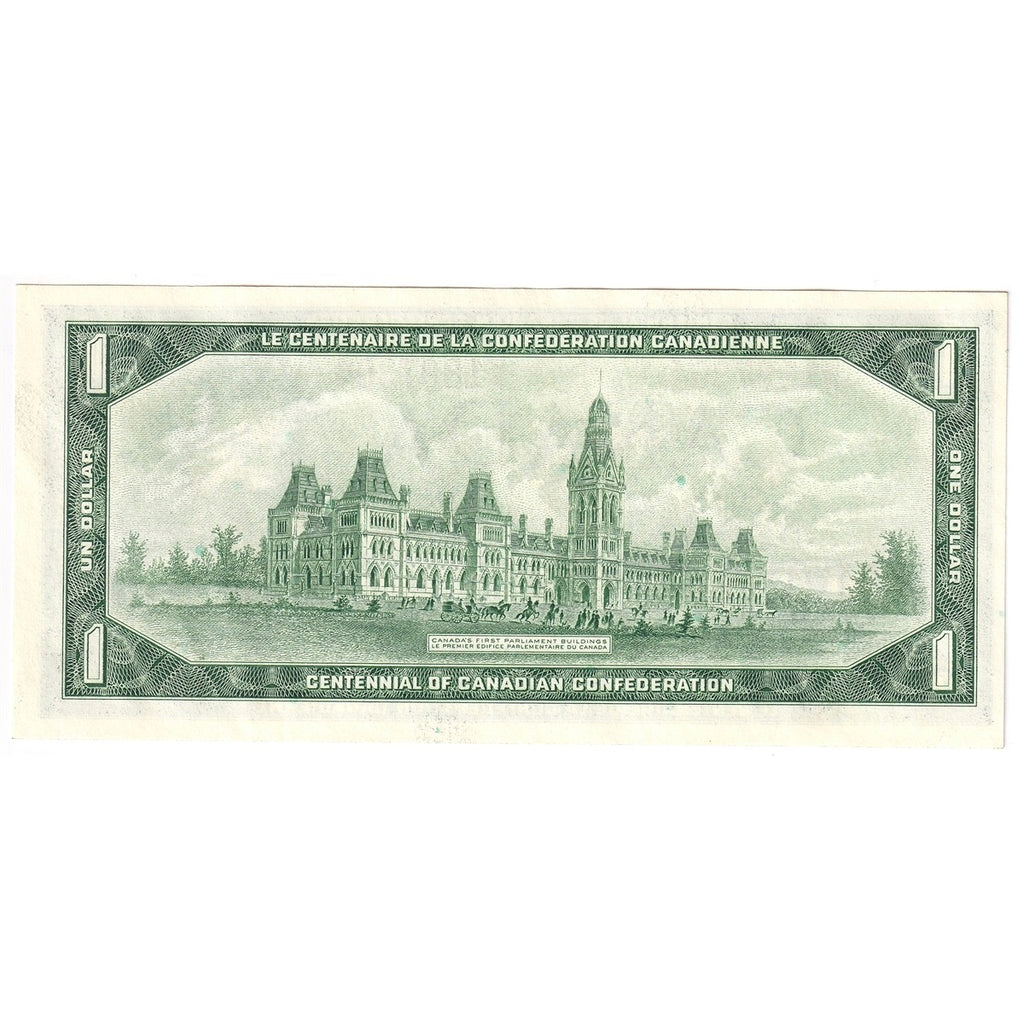 BC-45b-i 1967 Canada $1 Beattie-Rasminsky, K/P, Choice Uncirculated (CUNC63)