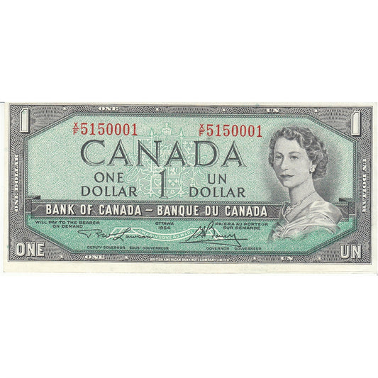 BC-37d 1954 Canada $1 Lawson-Bouey, X/F, AU