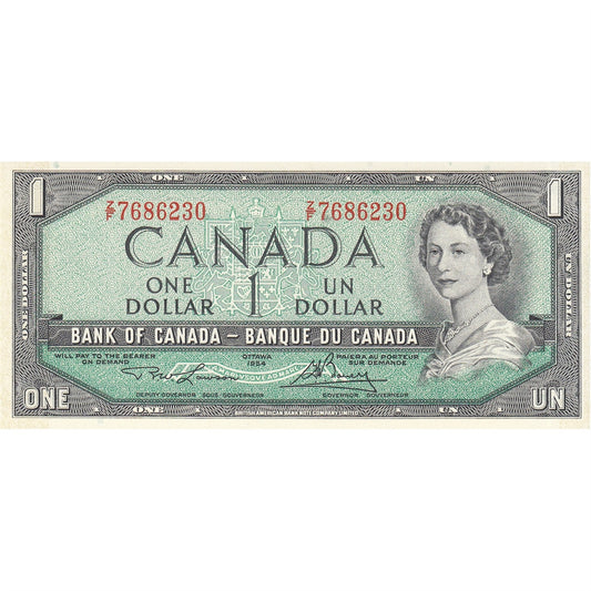 BC-37d 1954 Canada $1 Lawson-Bouey, Z/F, CUNC
