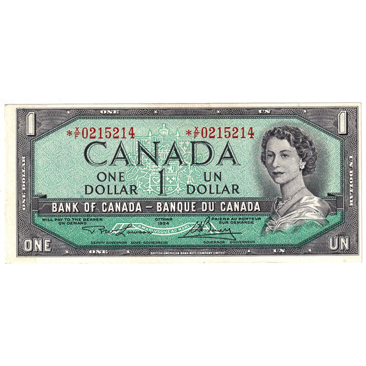 BC-37dA 1954 Canada $1 Lawson-Bouey, *X/F, AU