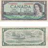 BC-37dA 1954 Canada $1 Lawson-Bouey, *X/F, F-VF