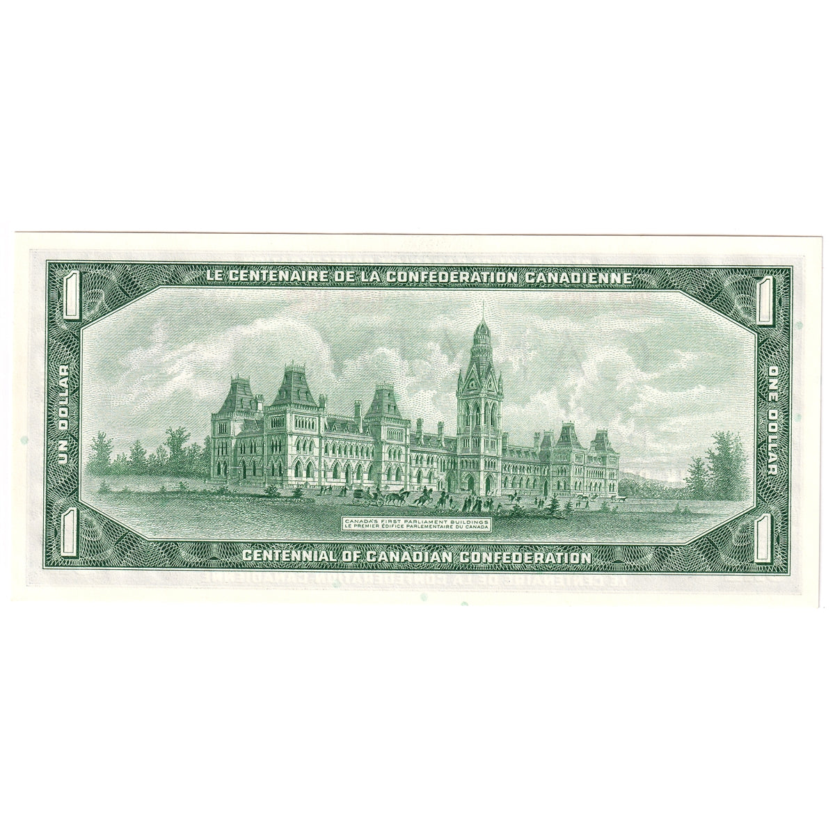 BC-45a 1967 Canada $1 Beattie-Rasminsky, 1867-1967, No Serial #, Choice Uncirculated (CUNC63)