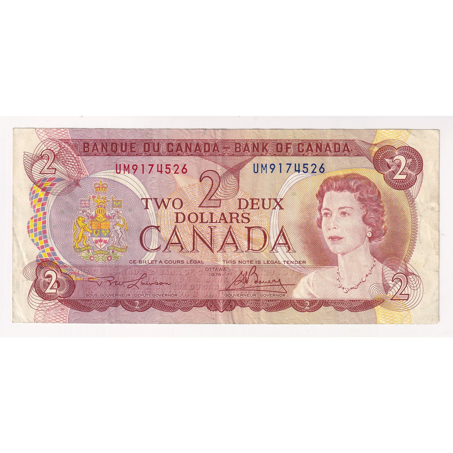 BC-47a 1974 Canada $2 Lawson-Bouey, UM, CIRC