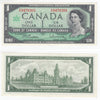 BC-45b-i 1967 Canada $1 Beattie-Rasminsky, F/P, EF-AU (EF45)