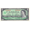 BC-45b-i 1967 Canada $1 Beattie-Rasminsky, M/P, AU-UNC (AU55)